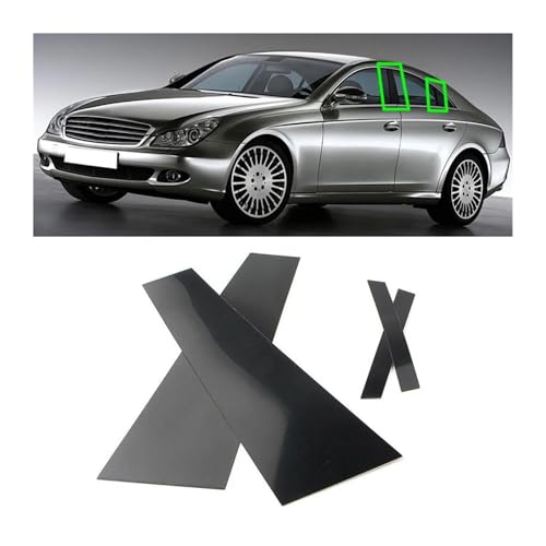 Adhesivo de ventanas para Mercedes Cls 2006-2011, repara pilares mate con negro brillante 5