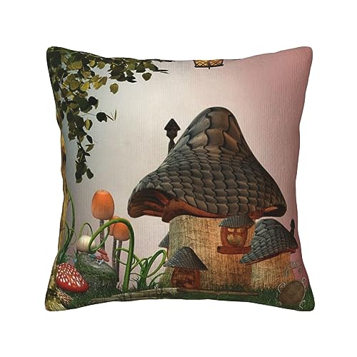 Housse de coussin velours côtelé champignon pour relooker un salon - 2