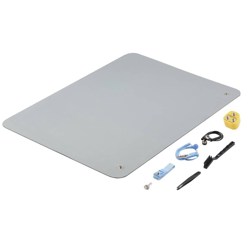 TRU Components ESD Tischmatten-Set Grau 650 x 500 x 2 mm