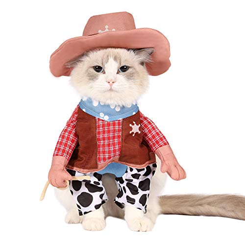 Spooktacular Creations Halloween Cowboy Costume for Cat Cute Cowboy Pet ...