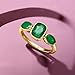 Ross-Simons 2.80 ct. t.w. Emerald 3-Stone Ring in 18kt Gold Over Sterling. Size 7
