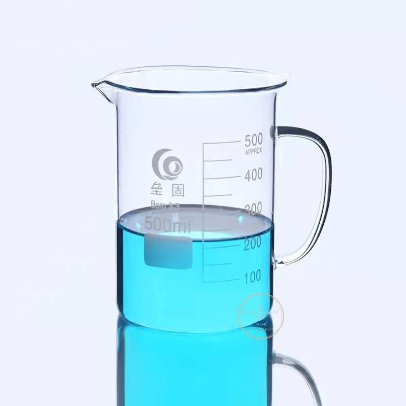 1 ud./Lote Vaso de precipitados de Vidrio Completo de Laboratorio de 50 ml-2000 ml con Mango de Vidrio for Vasos de medición de Vidrio químico cristalería(2000ml)