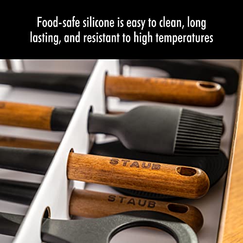 Image of Staub Silicone with Wood Handle Cooking Utensil, Pastry Brush