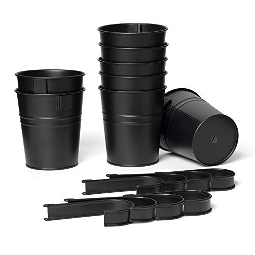 Dahey JJJJ011D 10 Pcs Hanging Flower Pots Metal Iron Bucket Planter thumb #5