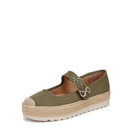 Sam & Libby Women's Isla Mary Jane Flat, Olive Sage, 7.5