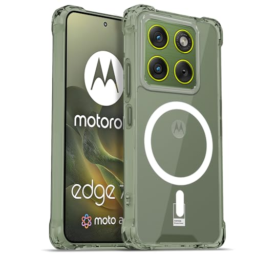 Image of AESTMO Clear Back Cover for Moto Edge 70 5G | 360 Protection | Transparent Back Cover for Moto Edge 70 5G (PC + TPU, Compatible with MagSafe Accessories, Transparent Bumper)