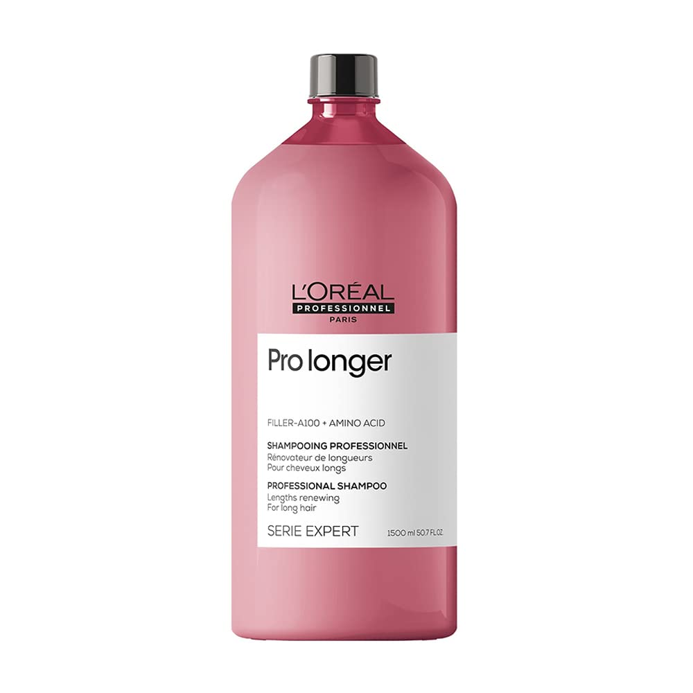 L'Oréal Professionnel, Shampoing Rénovateur de Longueurs, Cheveux Longs & Cassants, Pointes Abîmées & Fourchues, Hydrate, Renforce & Protège la Fibre contre la Casse, Pro Longer, Serie Expert