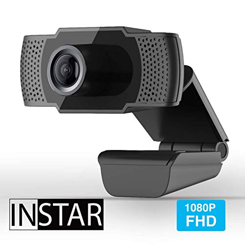 INSTAR Hochwertige USB Webcam IN-W1, Full-HD Web cam, Webcam mit Mikrofon, eingebautes Mikrofon, PC-Kamera, Plug&Play, Windows/MacOS/Linux, ideal für Zoom, Skype, FaceTime und andere Programme