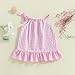 Little Girls Dress Kids Plaid Ruffle Fashion Sleeveless Casual Dresses Toddler Baby Girl Summer Spring Clothes (Pink, 12-18 Months)