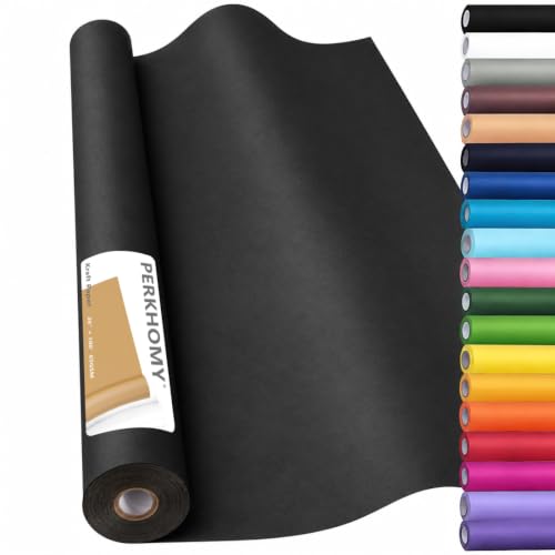 PerkHomy Black Kraft Paper Roll 36" x 1200" (100') for Gift Wrapping Bouquet Flower Art Painting Craft Writing Packaging Shipping 80GSM 55LB (Black, 36" x 100')