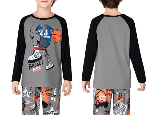 Beezizac Little & Big Boys Pajamas 2-Piece Cool Cozy Long Sleeve & Pants PJ Set Soft Kid Outfits Size 6-182