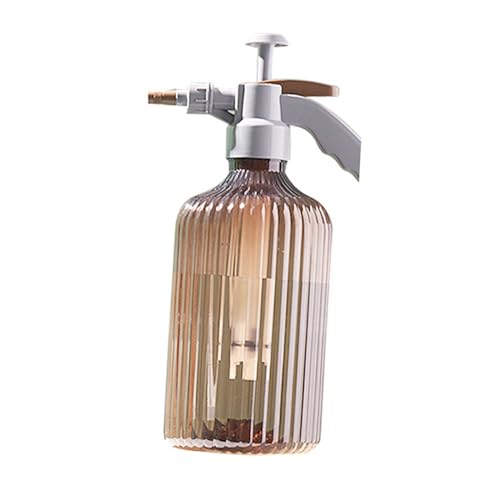 GARIOUANS 手動気圧式プラスチック噴霧器 多機能小型散水ボトル 家園芸用ブラウン 水やりポット 観葉植物 オフィス 寮 サロン対応 再利用可能