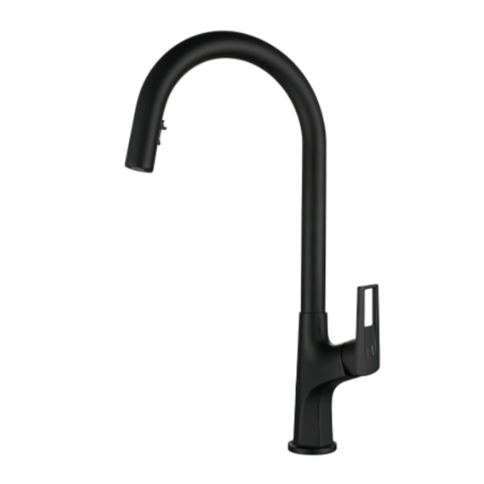 ZYCHSJXA Kitchen Tap with Pull Out Sprayer 2 Modes Spray 360° Swivel Spout Mixer Taps 1 Hole,Black