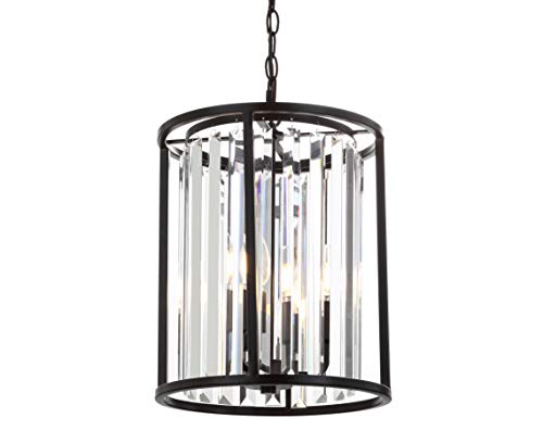 Super Brands 12 Metal/Crystal LED Pendant, Oil Rubbed Bronze, Modern, 3 Lights + Bulbs