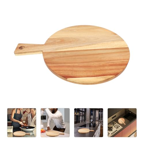 Tabla de cortar minkissy de madera noble, diseño robusto anti-deformación con mango 8