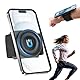 TOPGO Laufende Handyhalterung für iPhone [360° drehbar & Upgrade Anti-Drop] Magnetische Handgelenk-Handyhalterung, Magsafe Armband kompatibel mit iPhone 16 Pro und Android - Schwarz