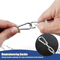 Edelstahlkette Meterware 10M Metallkette 1.5mm mit 2 Karabiner Stahlkette – Ansicht 4