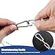 Edelstahlkette Meterware,10m Metallkette mit 2 Karabiner Stahlkette, Kette Edelstahl,1,5 mm Kette Zum Aufhängen für Hundekette Ankerkette Wäschekette Schwenkkette