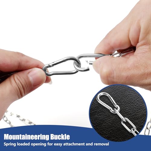 Edelstahlkette Meterware,10m Metallkette mit 2 Karabiner Stahlkette, Kette Edelstahl,1,5 mm Kette Zum Aufhängen für Hundekette Ankerkette Wäschekette Schwenkkette
