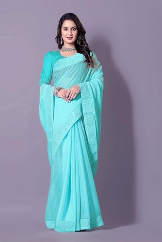 Image of FASHION Women's Trendy Banarasi Kanjivaram Navy Color Art Silk Saree with Blouse Material