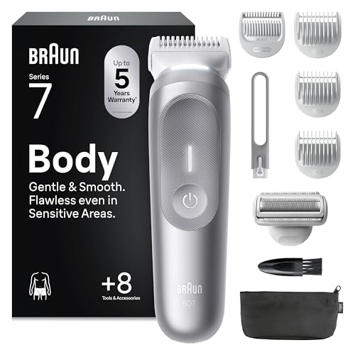 Braun Series 7 Body Groomer for Men, 8-in-1, Grey, BG7555