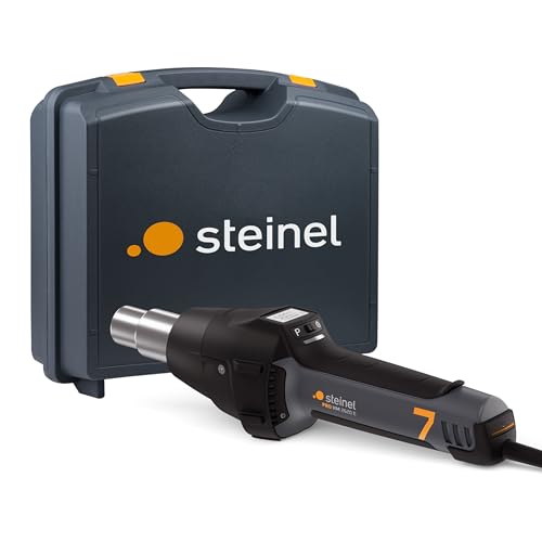 Steinel Décapeur thermique HM 2620 E en mallette, pistolet à air chaud à tige de 2300 W, 700°C, écran LED, fonction LOC