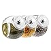 Glass Cookie Jars for Kitchen Counter Set of 3 Glass Penny Jar, Candy Jar with Metal Airtight Lid (55 Ounce)