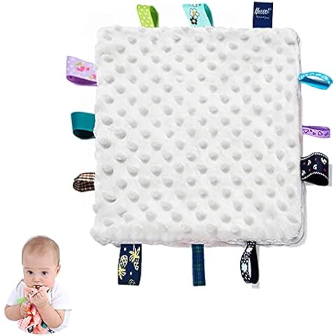 HECCEI Baby Security Blanket with Satin Tags Cover