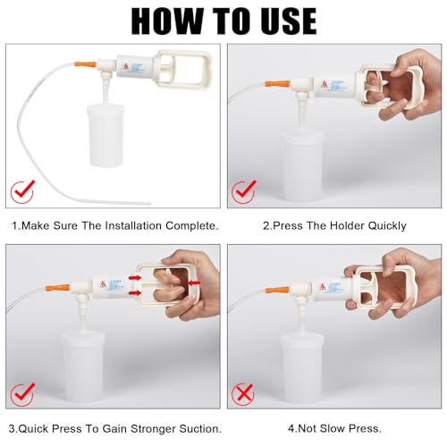 Manuelles Saugpumpen-Sputum-Aspirator Schleim-Saugpumpen-Gerät Hand respirator isch für ältere Menschen (Typ A)