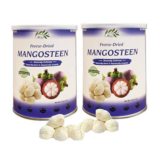 Image of CHAVI Freeze-Dried Mangosteen - Pack of 2 x 2 oz - Healthy 1 Ingredient Superfood - No Added Sugars or Preservatives - Non-GMO, Vegan, Gluten-Free | Long Shelf Life | 2 Cans
