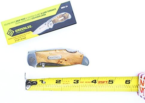 Greenlee Folding Knife, Drop Point, 5-3/4 In, Brown