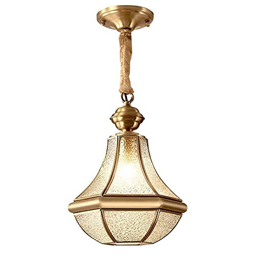 Lustre Tiffany en cuivre pour éclairer un couloir sombre avec style