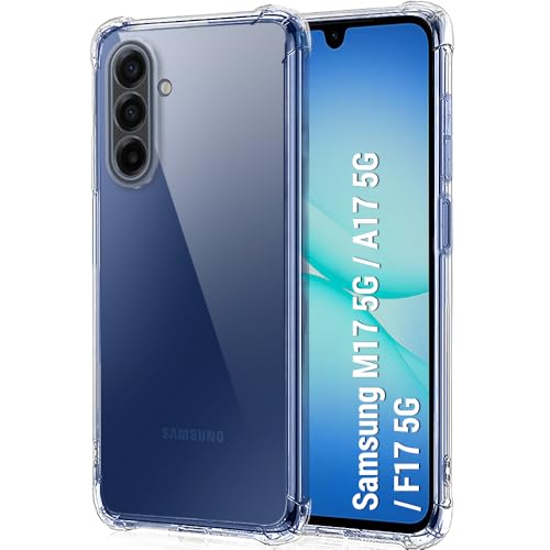 Image of TheGiftKart Transparent Crystal Clear Back Cover Case for Samsung Galaxy M17 5G / A17 5G / F17 5G| Shockproof Soft TPU Case | Cushioned Edges for Ultimate Protection Back Cover Case (TPU, Transparent)