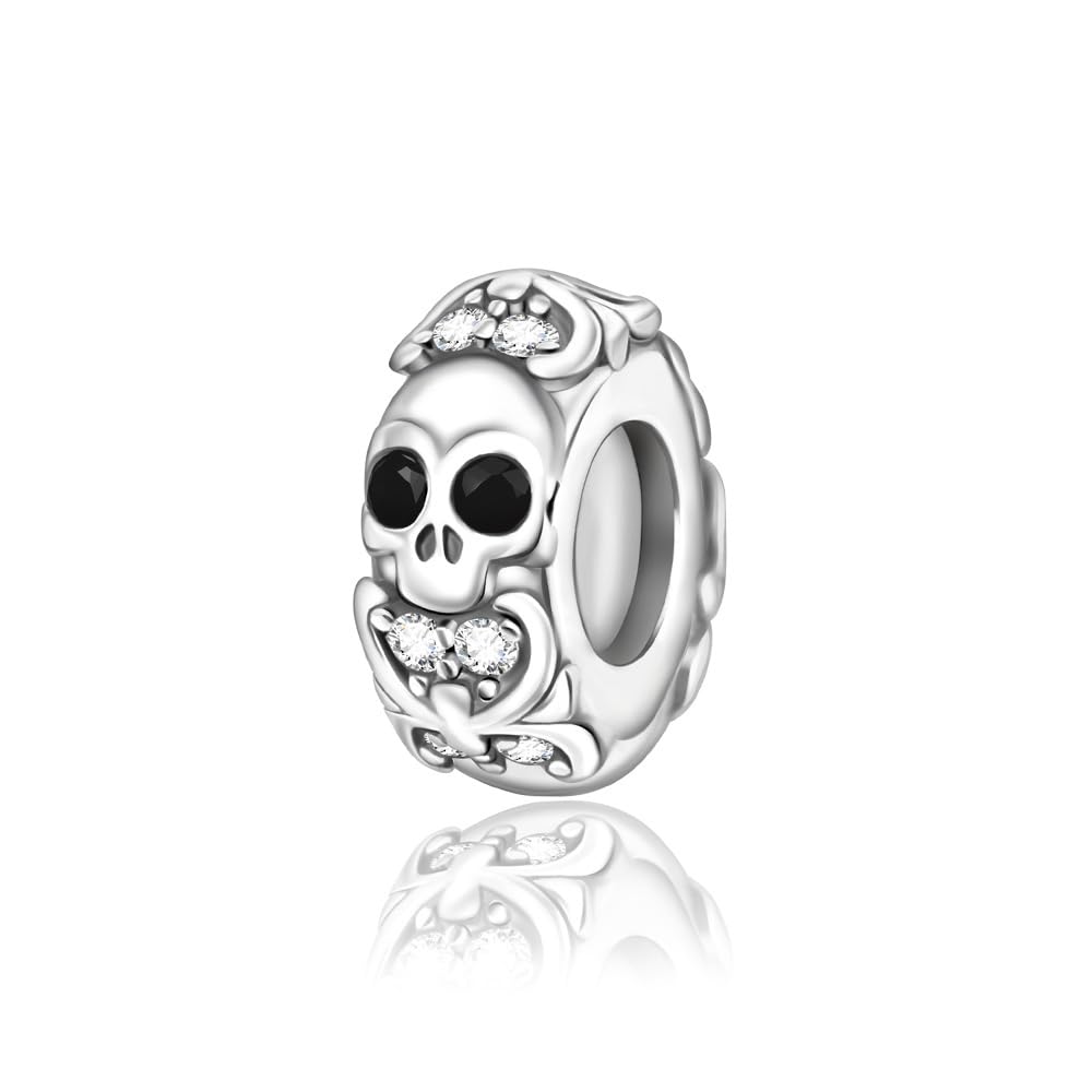 Abalorio plata 925 calavera compatible con Trollbeads Chamilia Biagi 2