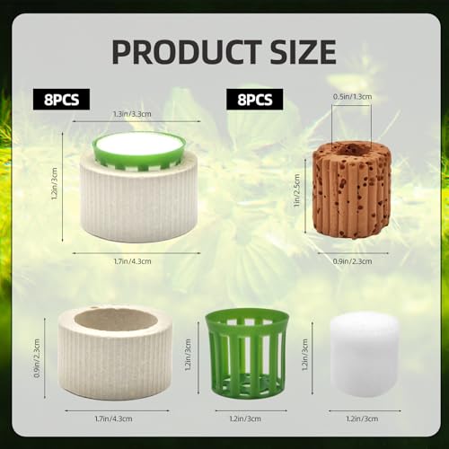Image of 16 Pack Aquarium Plant Weights, Aquatic Plants Fixed Ring Set, Anti-Floating Ceramic Aquarium Plant Rings, Aquarium Landscape Decoration Fish Tank Accessories 1.8 x 1.3 Inch
