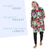 WS-AW24 Adult Mens Printed Novelty Oversized Blanket Hoodie Hooded Baggy Lounge Fleece Sweatshirt Navy Graffiti One Size #2