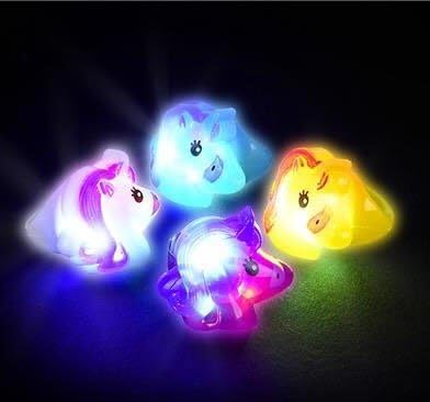 MassCo Set of 24 1โ Light Up Unicorn Rings
