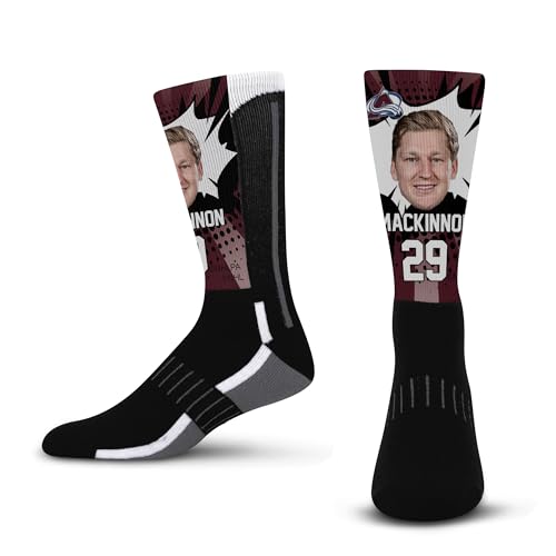 For Bare Feet NHL NATHAN MACKINNON KA-POW! Player Sock Large