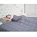 CuteKing Weighted Blanket 60x80 Inches for Queen or Full Size Bed, 25lbs for Individual Weighing More Than 200 lbs, Heavy Blanket 100% Cotton with Glass Beads for Adult, Dark Grey