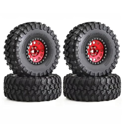 RC�^�C���J�[ For Axial For SCX10 For Wraith RR10 Capra For Traxxas For TRX4 YK4082 YK4083 1/10 135mm ���^�� 2.2�C���` �r�[�h���b�N�z�C�[������ �^�C���Z�b�g R