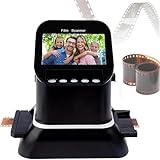 location numeriseur diapositives 【STOCKAGE FLEXIBLE SUR CARTE SD】Ce scanner de films numériques transfère vos anciens films et diapositives vers sa mémoire interne ou une carte SD (jusqu'à 32 Go, non incluse). Il permet également d'ajuster la luminosité et les couleurs des images. La mémoire intégrée de 128 Mo vous permet d'enregistrer vos images directement sur l'appareil tout-en-un.