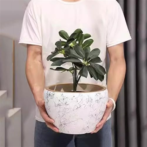 Arbre de fortune intérieur et extérieur : pot de fleurs céramique rouge
