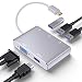 USB C to VGA Adapter, iBosi Cheng USB C Hub (Thunderbolt 3 Compatible) USB Type C to HDMI VGA Adapter for MacBook Chromebook Pixel and USB C Power Pass-Through Port