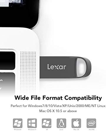 Lexar 64 GB USB Stick, USB 2.0 Flash Drive, Plug and Play Memory Stick for Data Storage, Pen Drive for Laptop, PC, Speaker and More