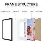 Vittanly 11x14 Picture Frame, Display Pictures 8x10 with Mat or 11x14 without Mat, Photo Frame for Wall or Table Top Display, Black, 1 Pack - Image 4