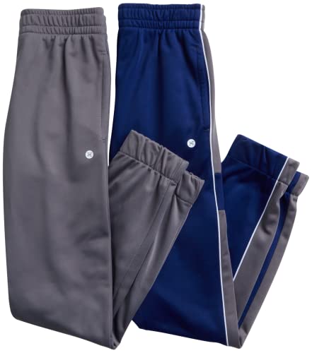 Rbx Boys? Sweatpants ? 4 Pack Active Tricot Warm-Up Jogger Track Pants (Size: 4-20), Size 14/16, Navy/Grey/Black #TOP4