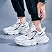 SPWAGYM Men's Running Walking Sneakers Casual Athletic Shoes Chunky Trainers Fashion Sneakers for Men White Size 9