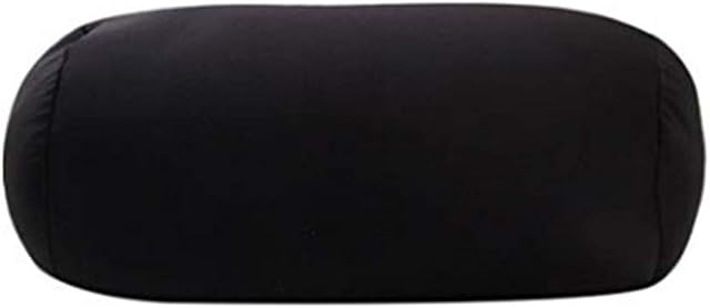 DadaAA Microbead Roll Pillow Roll Cushion Soft Neck Waist Back Head Support Sleep Pillow Travel Sleeping (black)