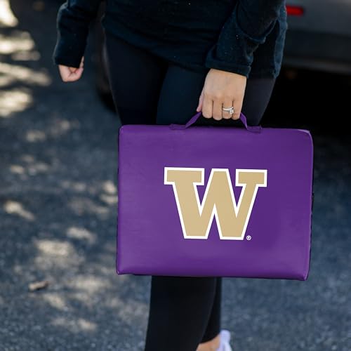 logo brands ncaa washington huskies unisex adult bleacher stadium cushion one size purple