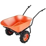 Chariot de brouette électrique, Chariot de Jardin Utilitaire alimenté par 500W, capacité de 4.5 Pieds Cubes, 573 LB
